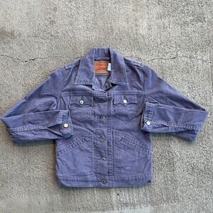 Levi Strauss Corduroy Trucker Jacket Purple Medium‎ Junior Girls
